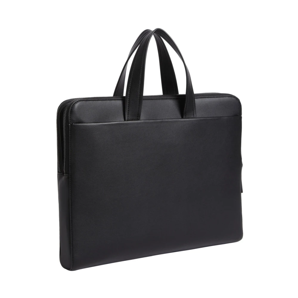 Calvin Klein Zwarte Essentiële Laptoptas voor Mannen Black Heren