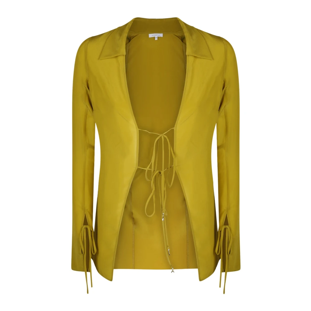 PATRIZIA PEPE Groene Blouse met Zachte Pasvorm Green Dames