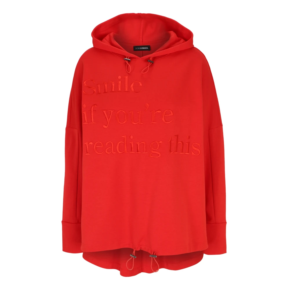 Doris S Smile hoodie Red Dames