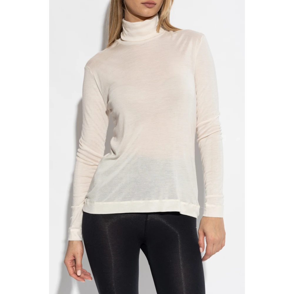Hanro Zijden Turtleneck Beige Dames