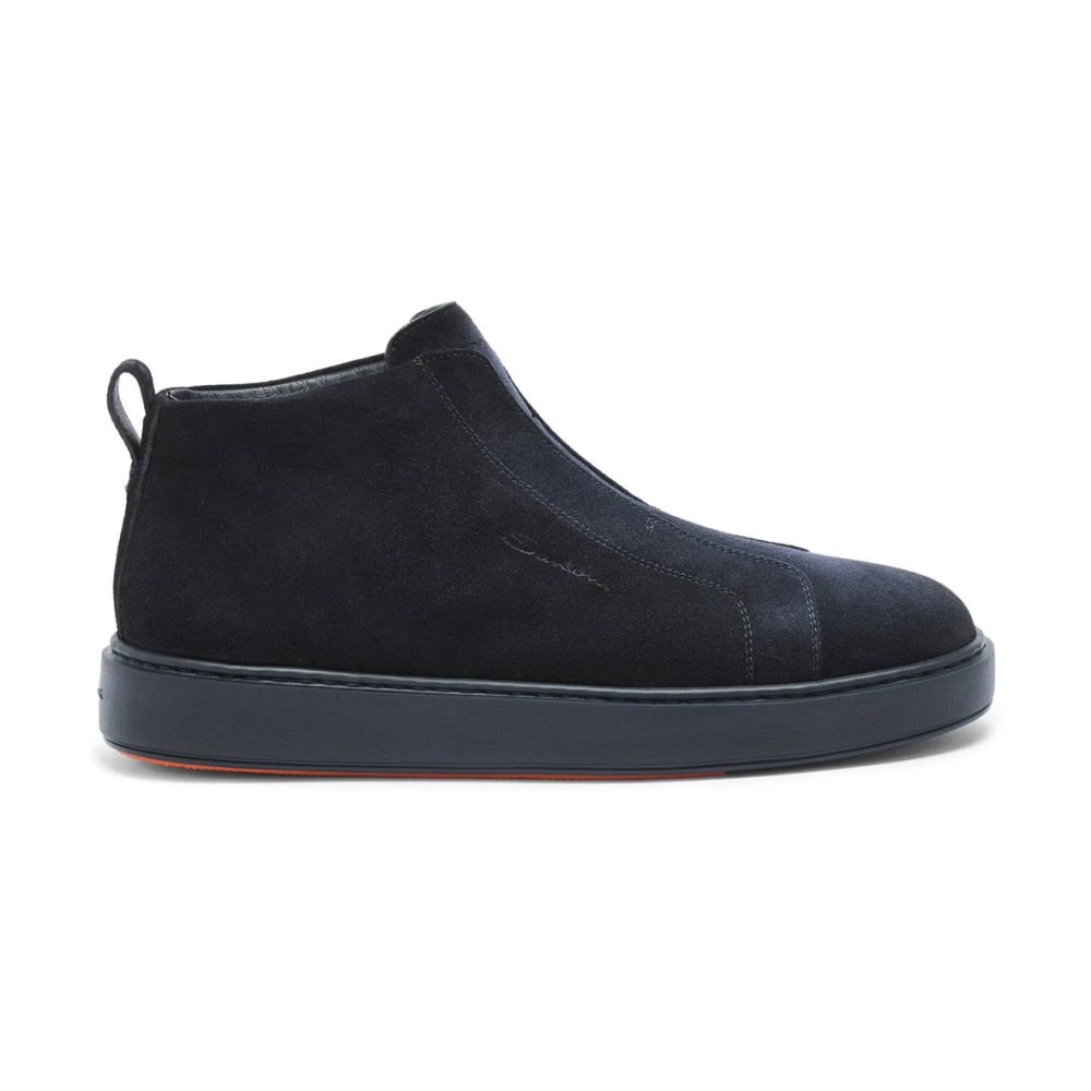 Santoni Men's Blue Slip-On Sneaker