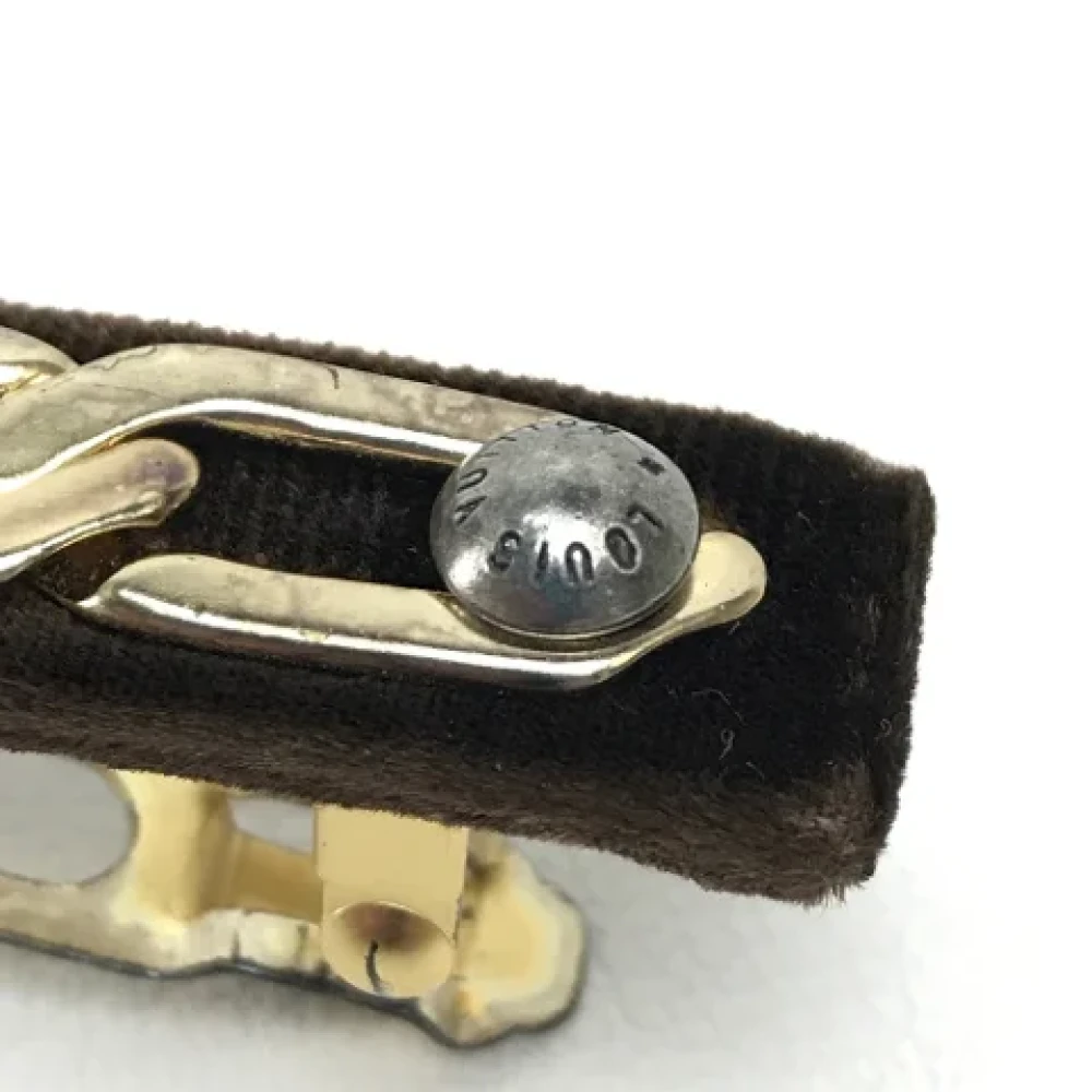 Louis Vuitton Vintage Pre-owned Metal hair-accessories Brown Dames