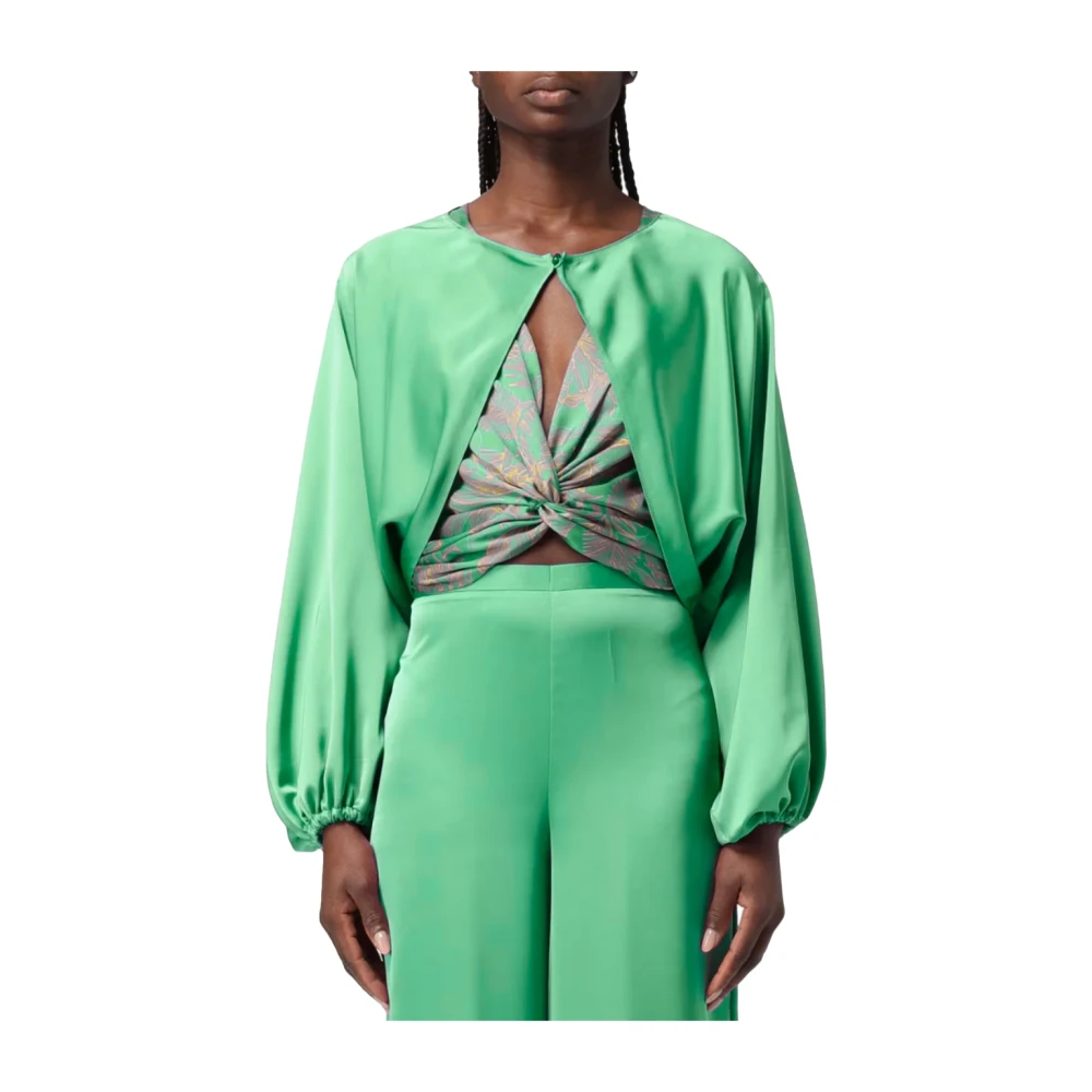 Simona Corsellini Polyester Jassen en Blazers Green Dames