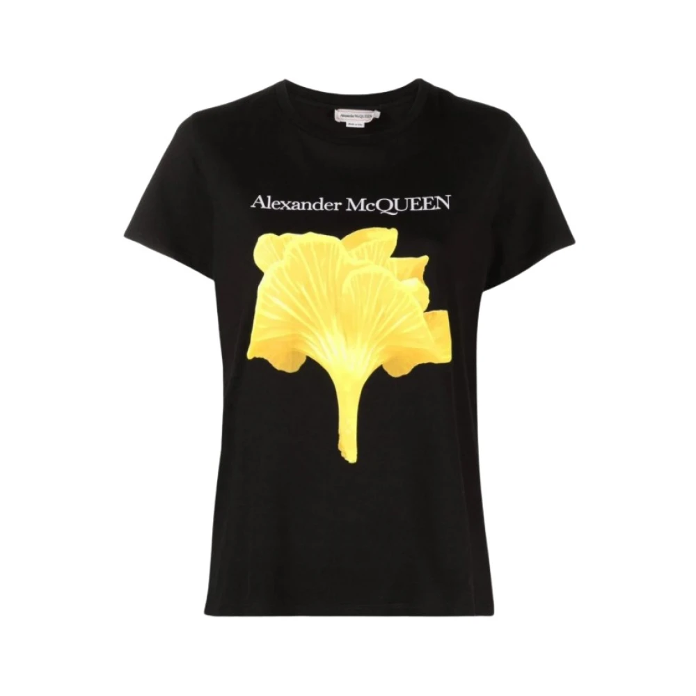 Alexander mcqueen Zwart T-shirt met paddenstoelprint Zwart Dames