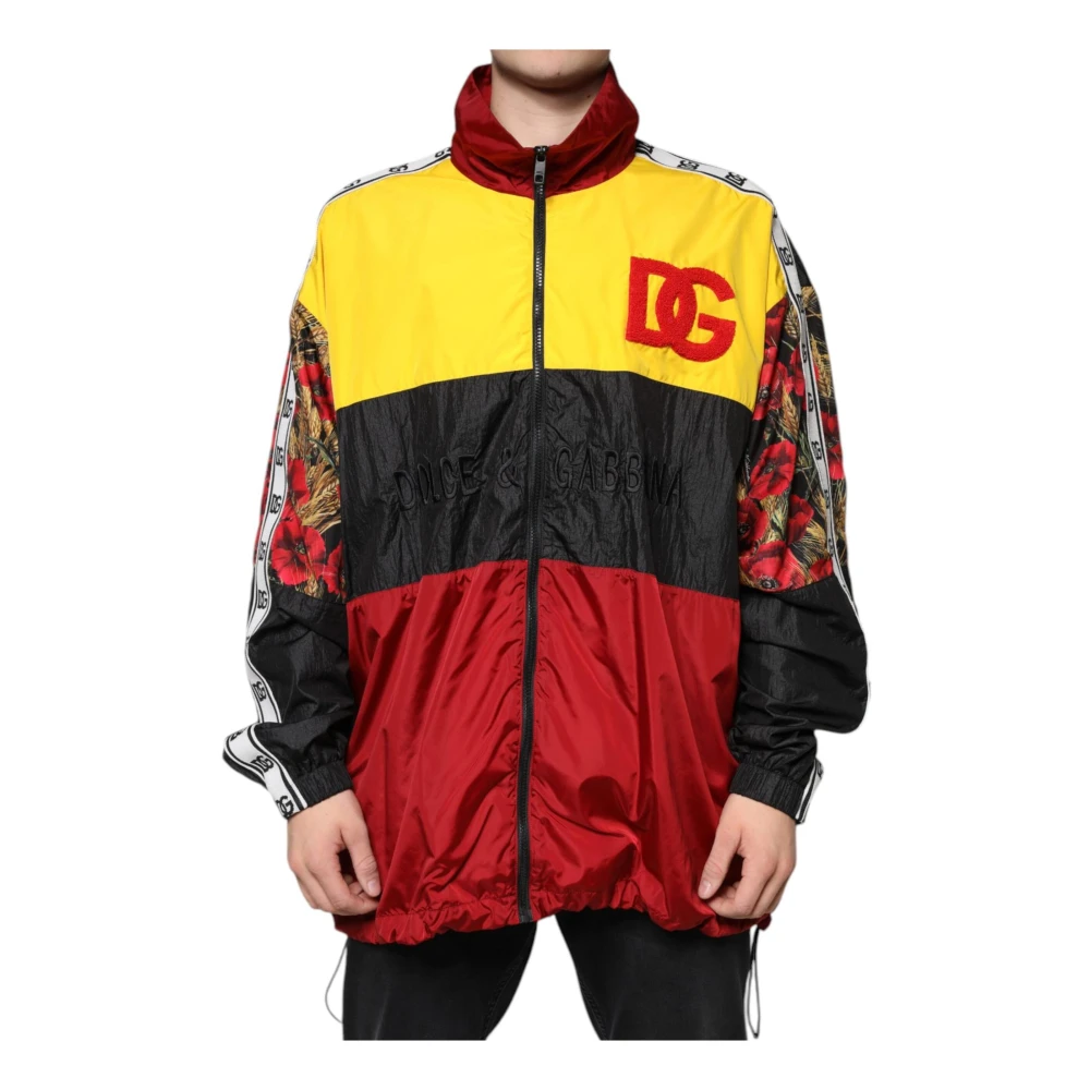 Dolce & Gabbana Colorful Logo Zip Jumper - Male - Light Jackets - Multicolor - M - Jackets