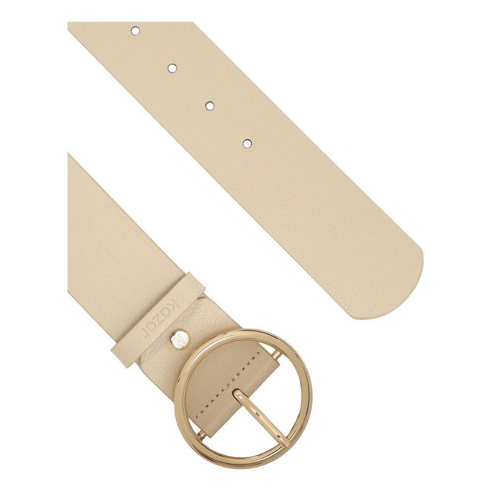 Kazar Roomkleurige riem met ronde gesp Beige Dames