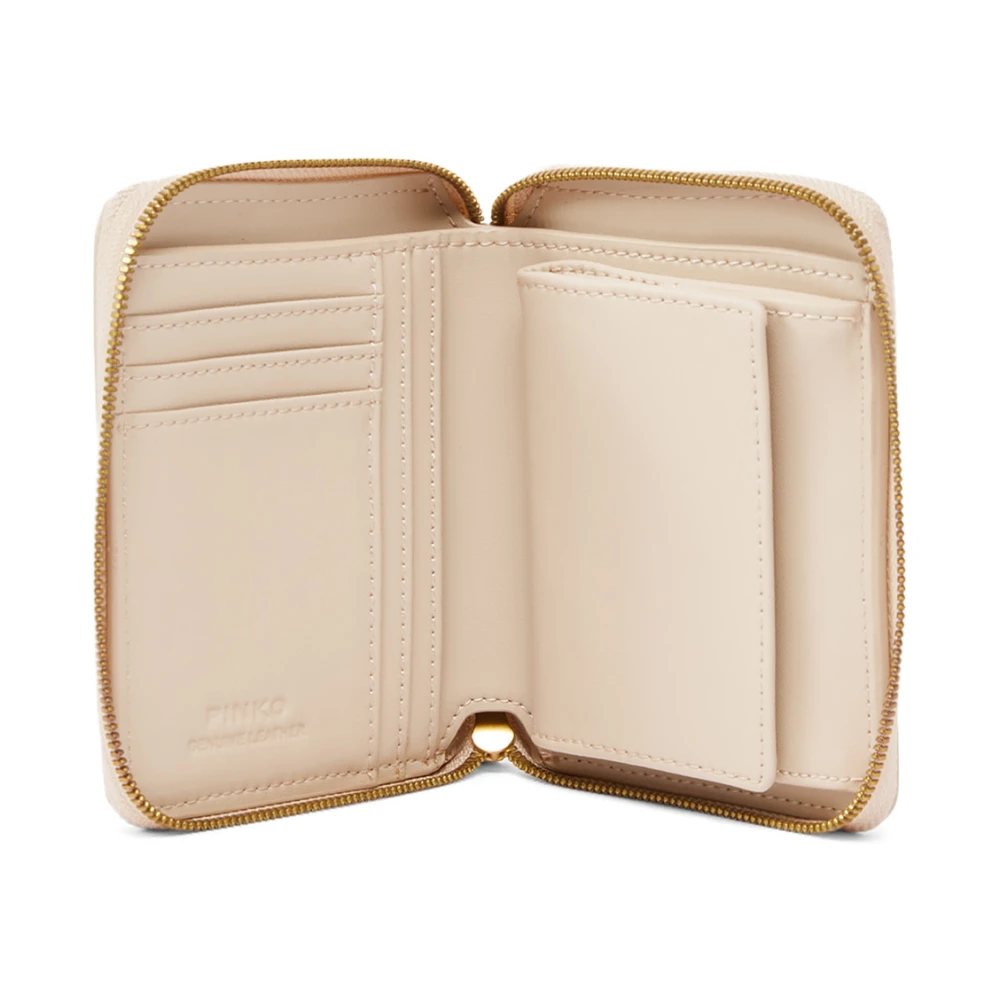 pinko Beige Ritsportemonnee Beige Dames