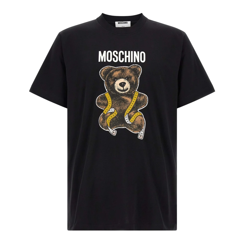 Moschino Black T-Shirts, Male, Xl, Rhinestone Logo T-Shirt