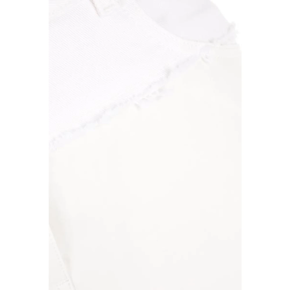 Givenchy Witte Oversized Denim Jeans met Satijnen Effect White Dames