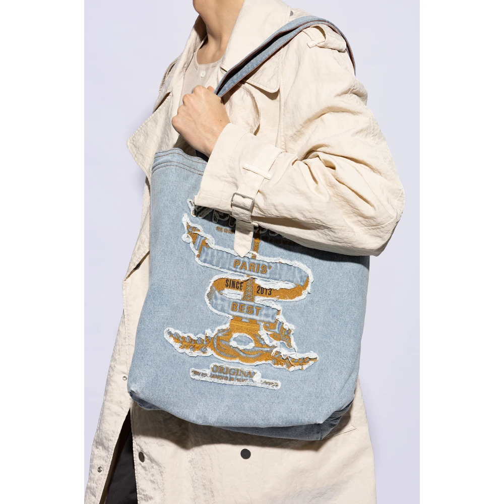 Y Project Parijs Beste denim shopper tas Blue Unisex