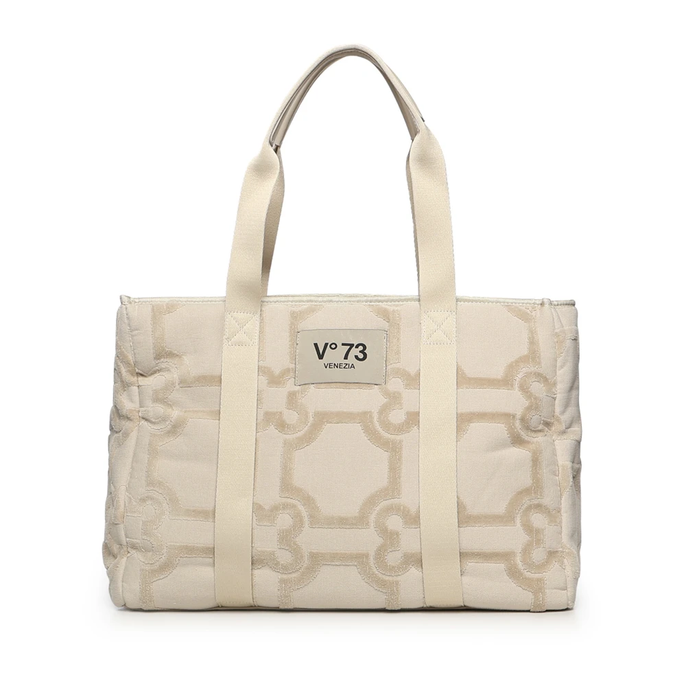 V73 White Shopping Bags, Female, One Size, Tote Bags
