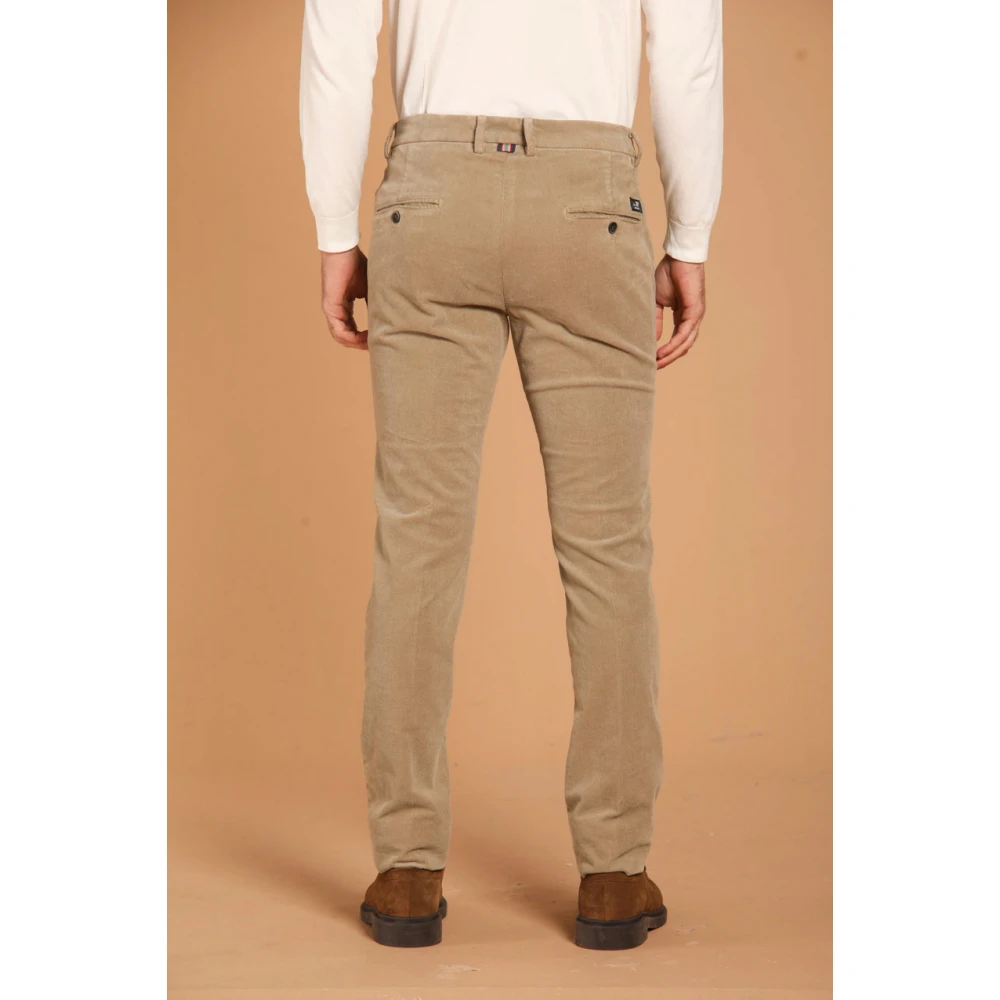 Mason's Slim Fit Fluwelen Chino Broek Green Heren