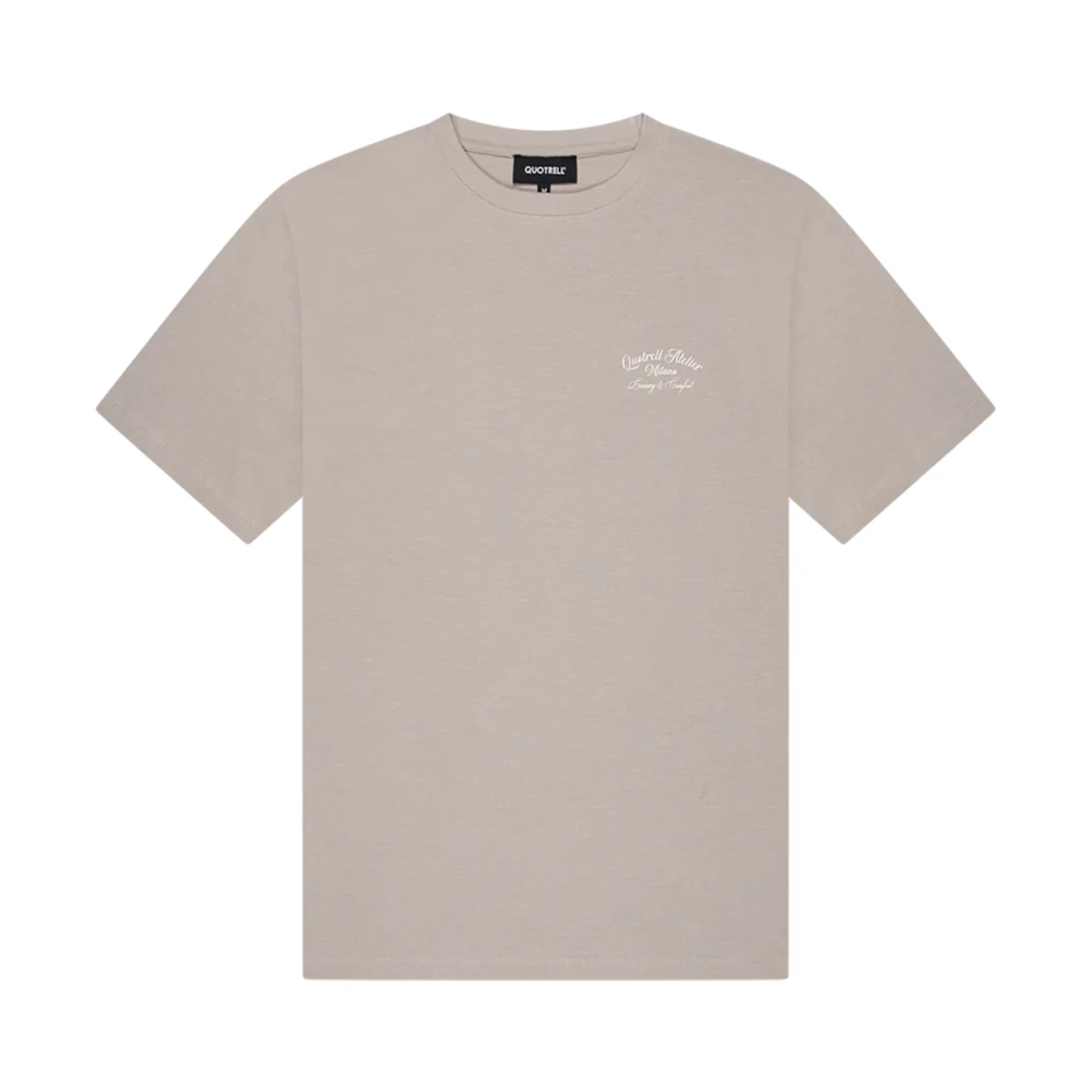 Quotrell Atelier Milano T-Shirt Heren Taupe Gebroken Wit Beige Heren