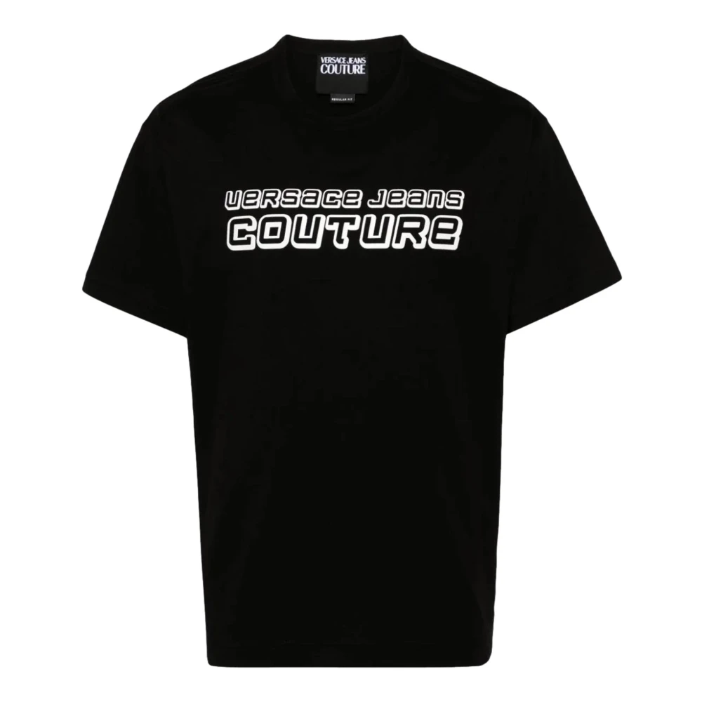 Versace Jeans Couture Men's Black T-Shirts, M, Embossed Logo T-Shirt
