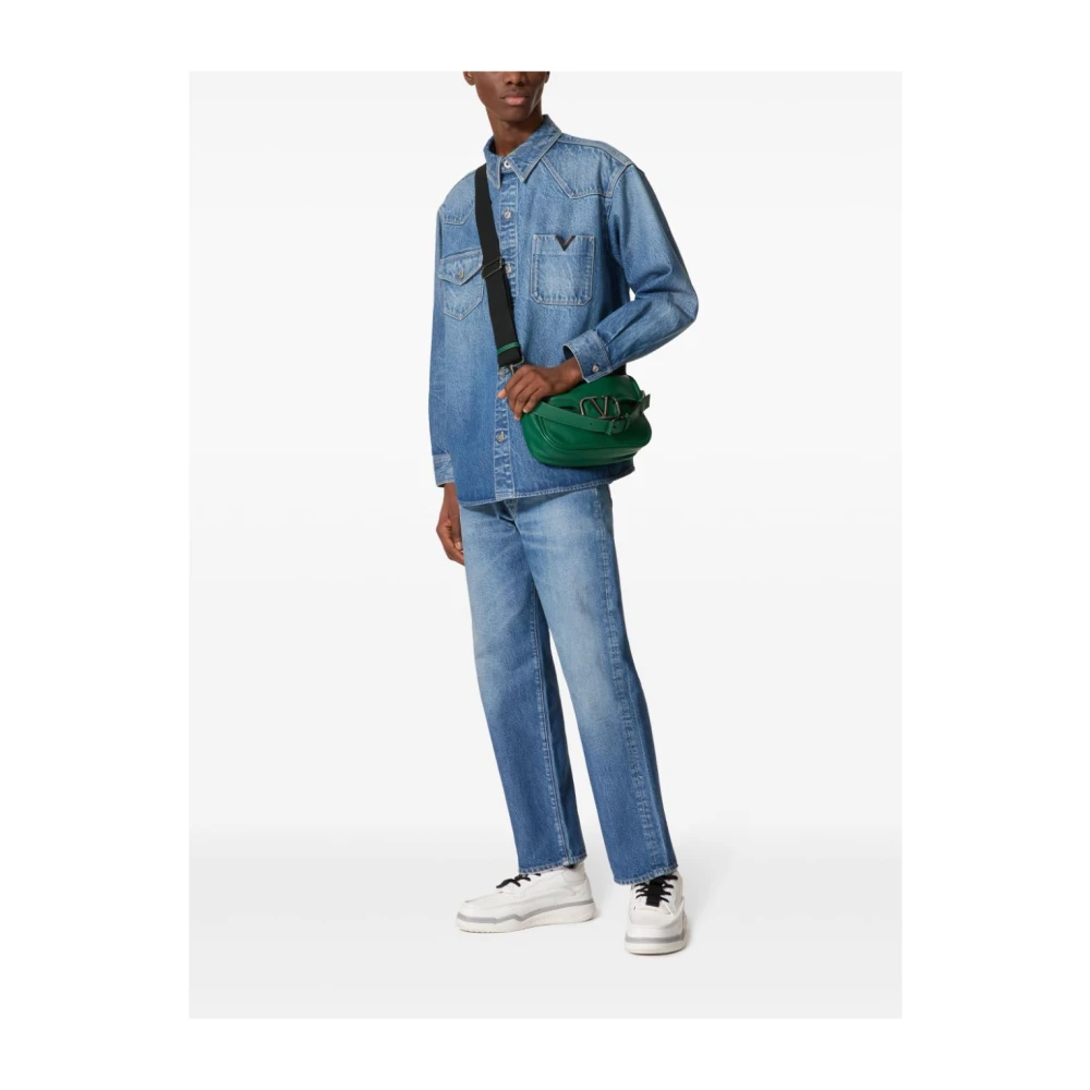 Valentino Garavani Blauwe Shirts Aw24 Herenmode Blue Heren