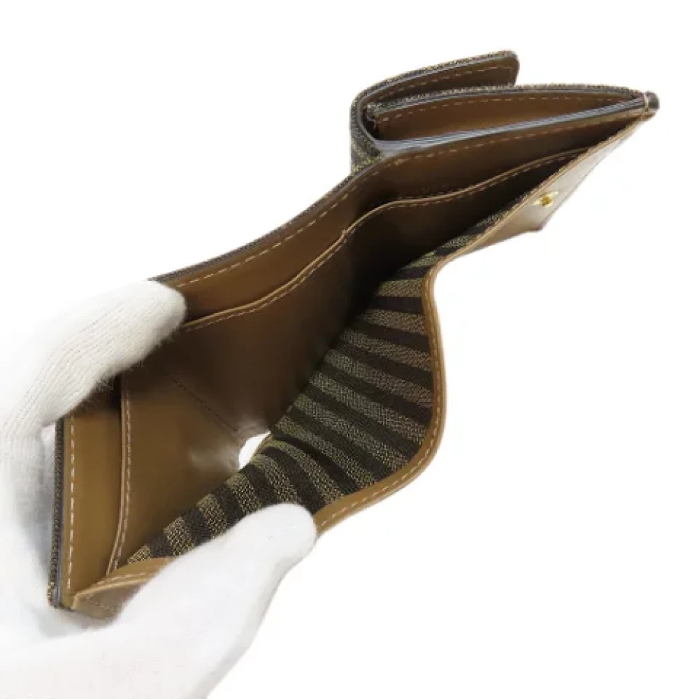 Fendi Vintage Pre-owned Canvas wallets Brown Dames