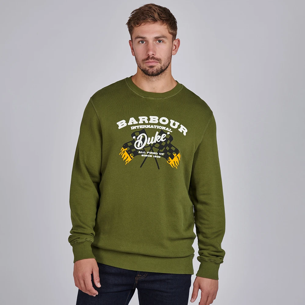 Barbour Vintage Green Famous Duke Sweatshirt Green Heren