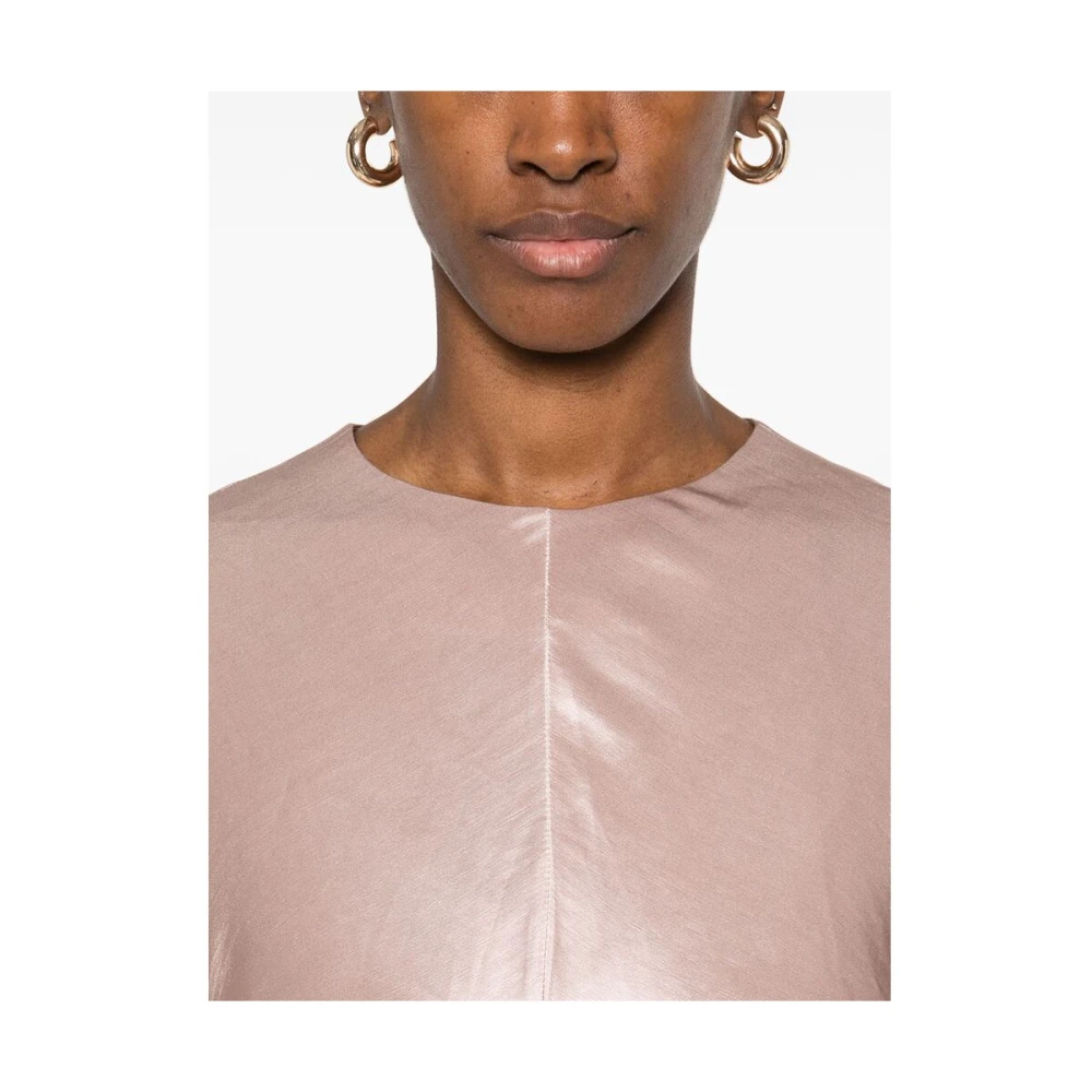 Loulou Studio Roze Crew Neck Jurk Pink Dames