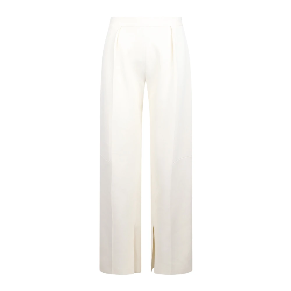 Jil Sander Gebreide Wijde Pijp Broek Beige Dames