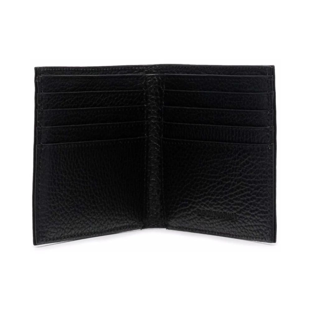 Emporio Armani Elegante Zwarte Bi Fold Portemonnee Black Heren