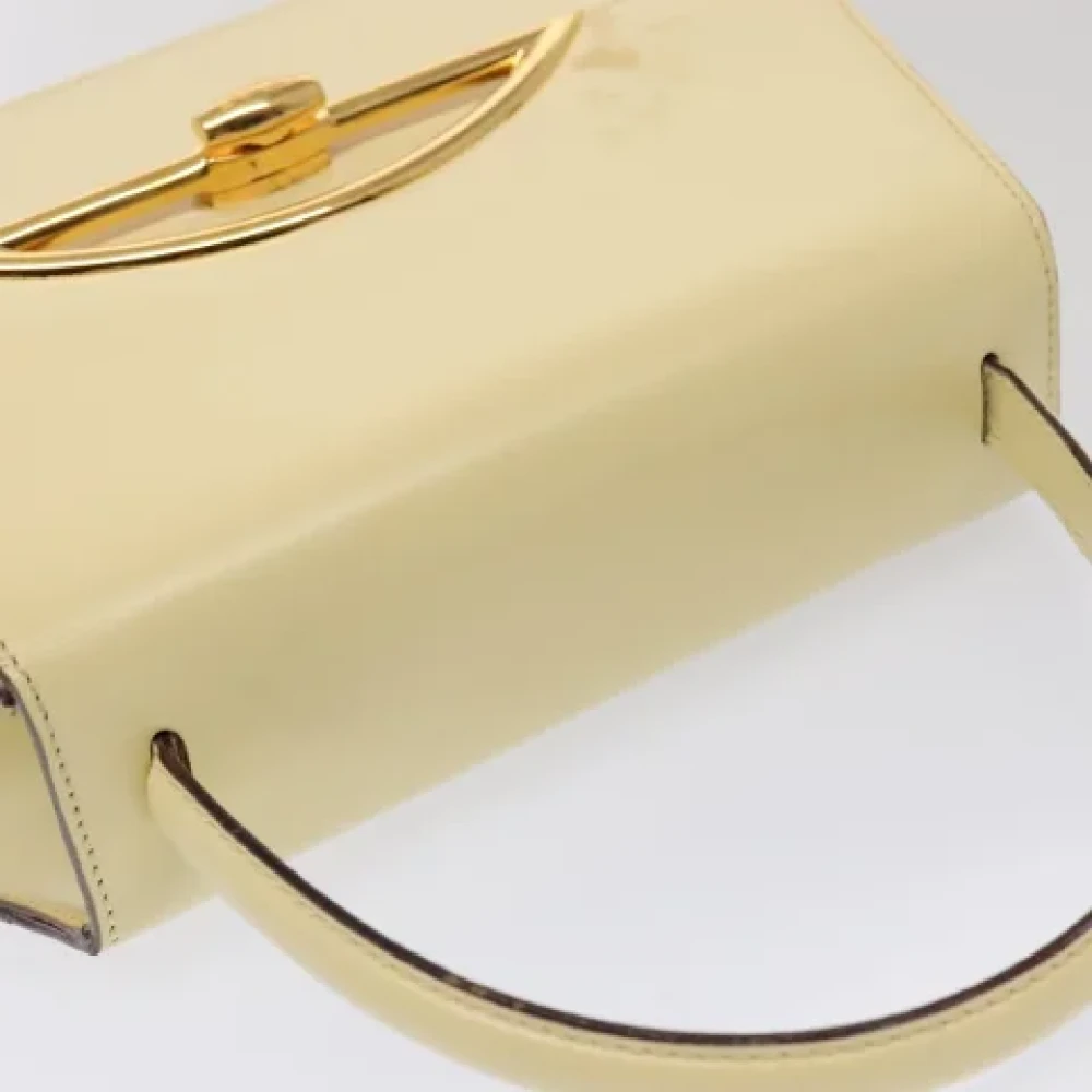 Celine Vintage Pre-owned Leather handbags Beige Dames