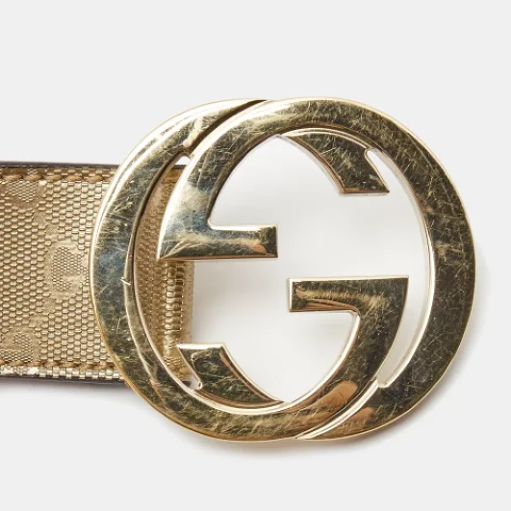 Gucci Vintage Pre-owned Fabric belts Yellow Dames