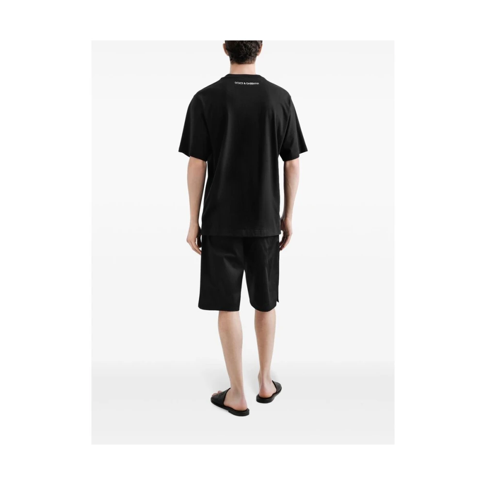 Dolce & Gabbana Zwart Crew Neck T-shirt Black Heren