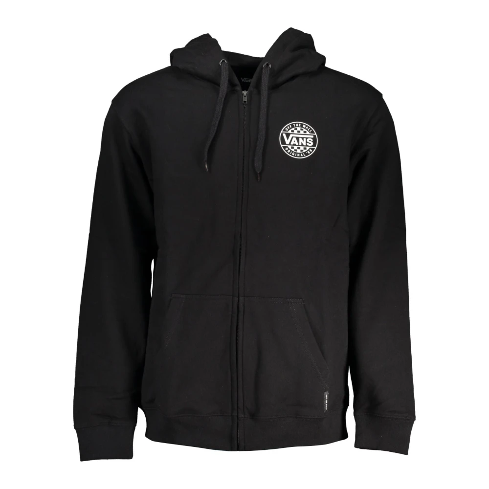 Vans Zwarte hoodie met rits en logo Black Heren