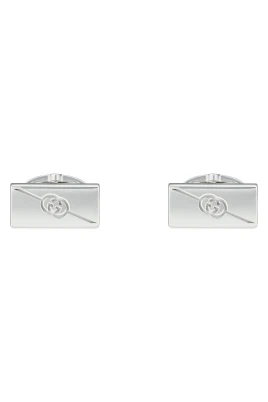 Manschettknappar i sterlingsilver med Interlocking G-logotyp