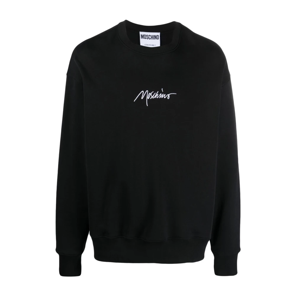 Moschino Zwart Katoenen Regular Fit Sweatshirt Black Heren