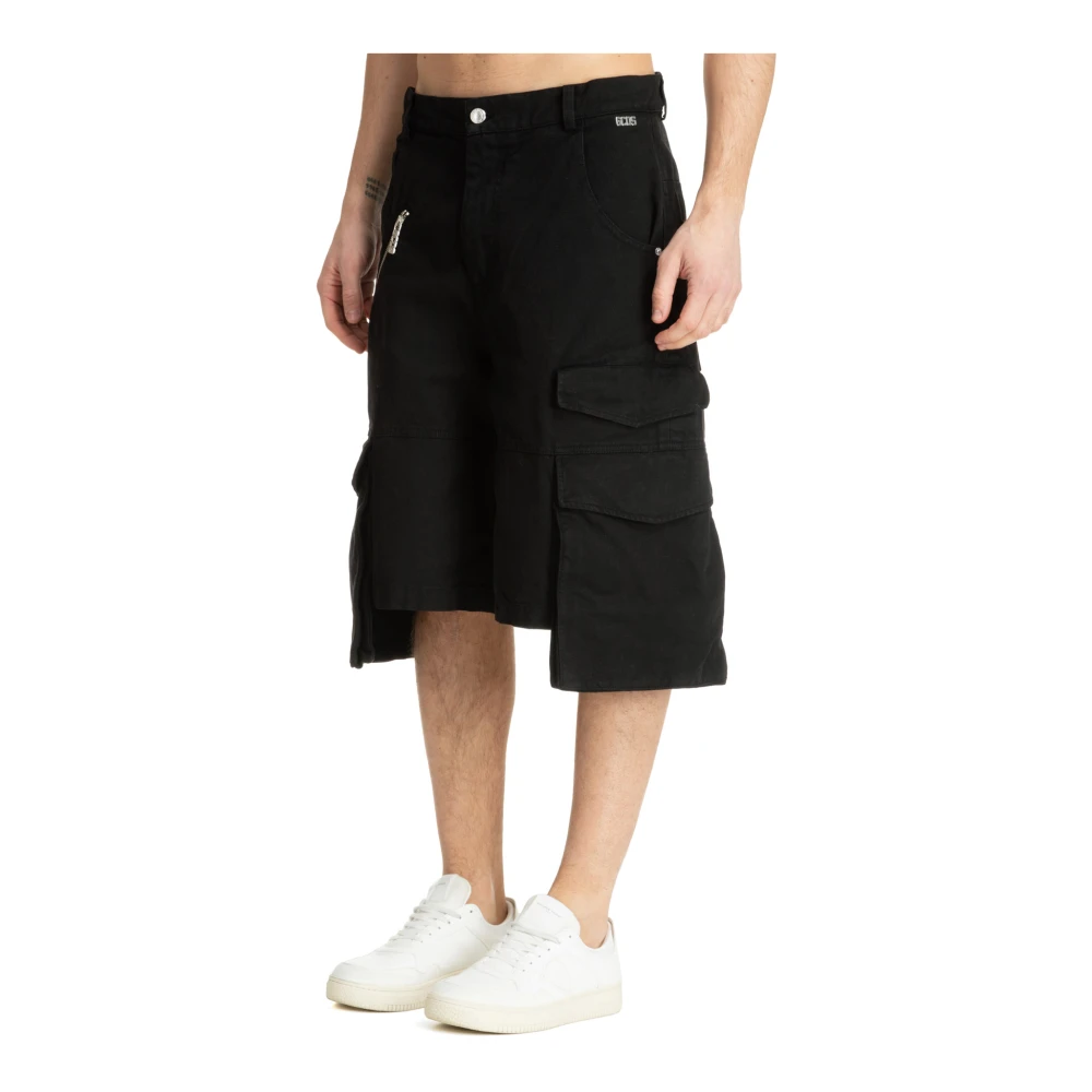 Gcds Denim Lange Shorts Black Heren