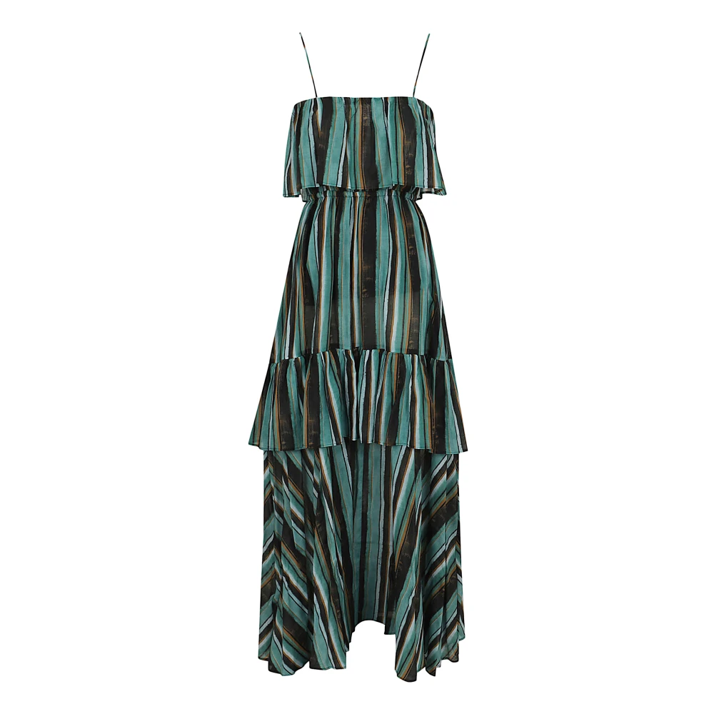 Pinko Mujer Multicolor - Vestido Largo De Muselina Arluno - Dresses - S - Vestido Largo De Muselina Arluno