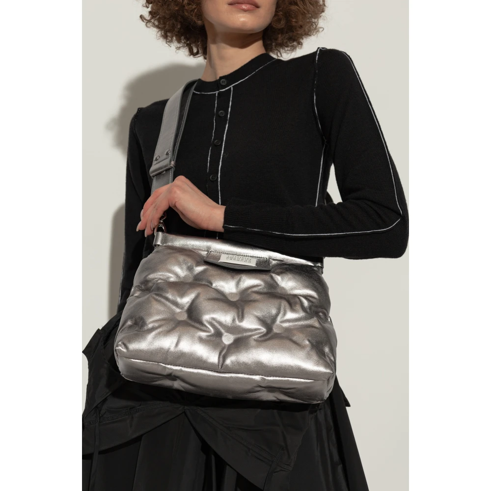 Maison Margiela Schoudertas Klein Glam Slam Gray Dames