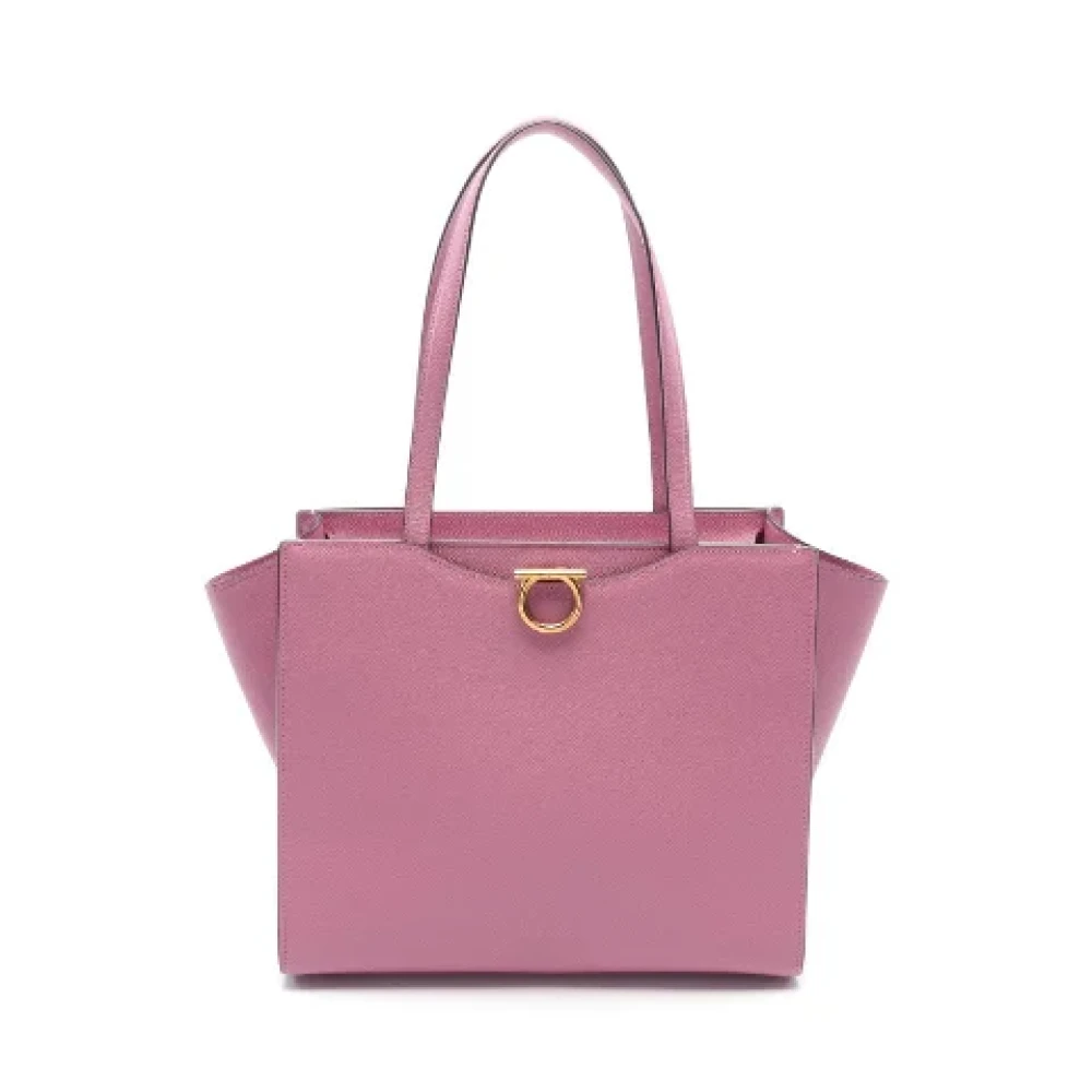 Salvatore Ferragamo Pre-owned Leather shoulder-bags Pink Dames