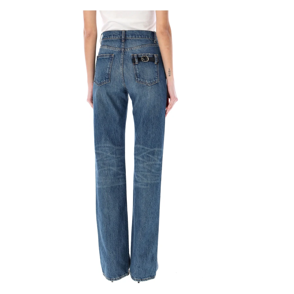 Coperni Blauwe Straight Leg Denim Jeans Blue Dames