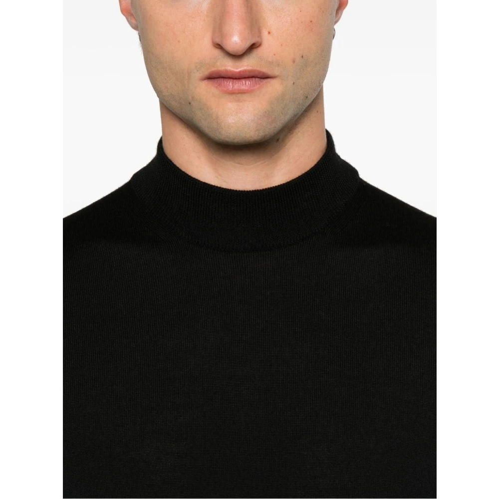 Roberto Collina Zwarte Coltrui Gebreide kleding Aw24 Black Heren