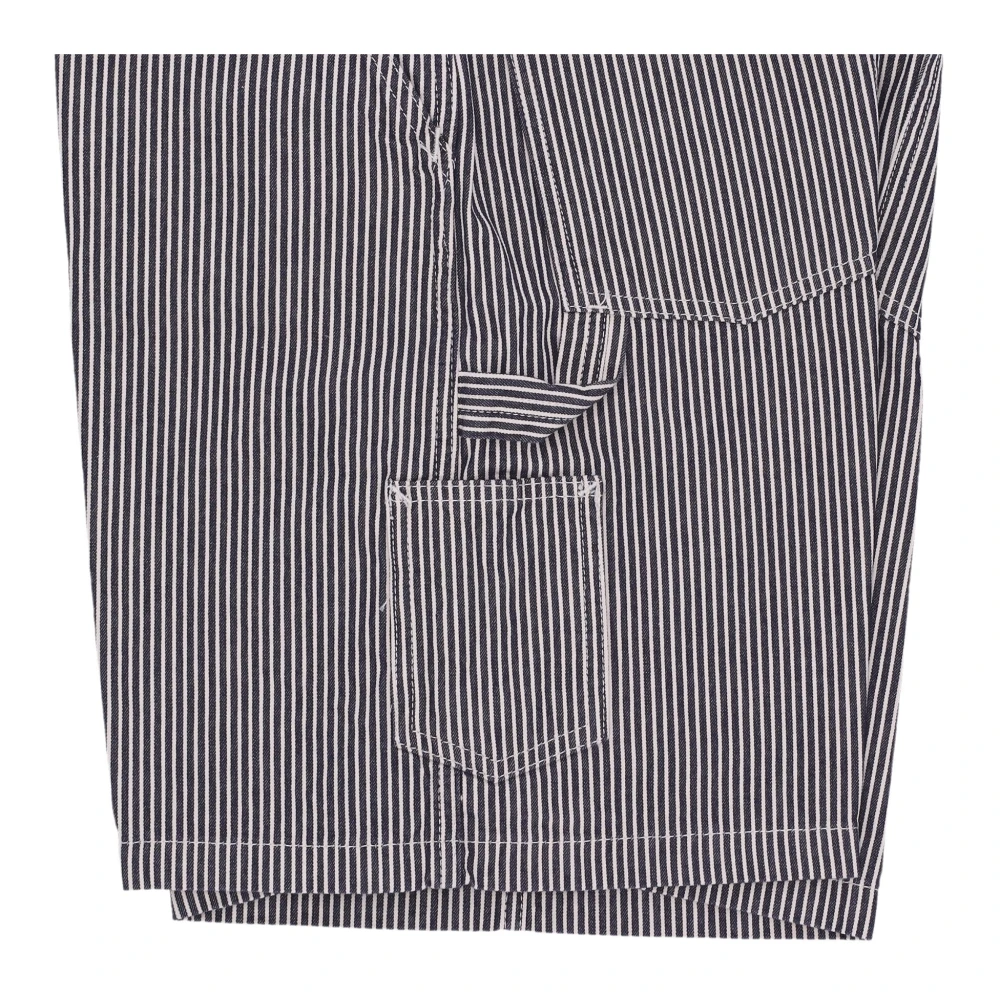 Carhartt WIP Donkerblauw Wax Rinsed Korte Stofbroek Black Heren