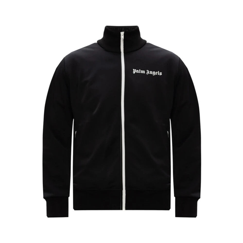 Palm Angels Borst Logo-Print Track Jacket Black Heren