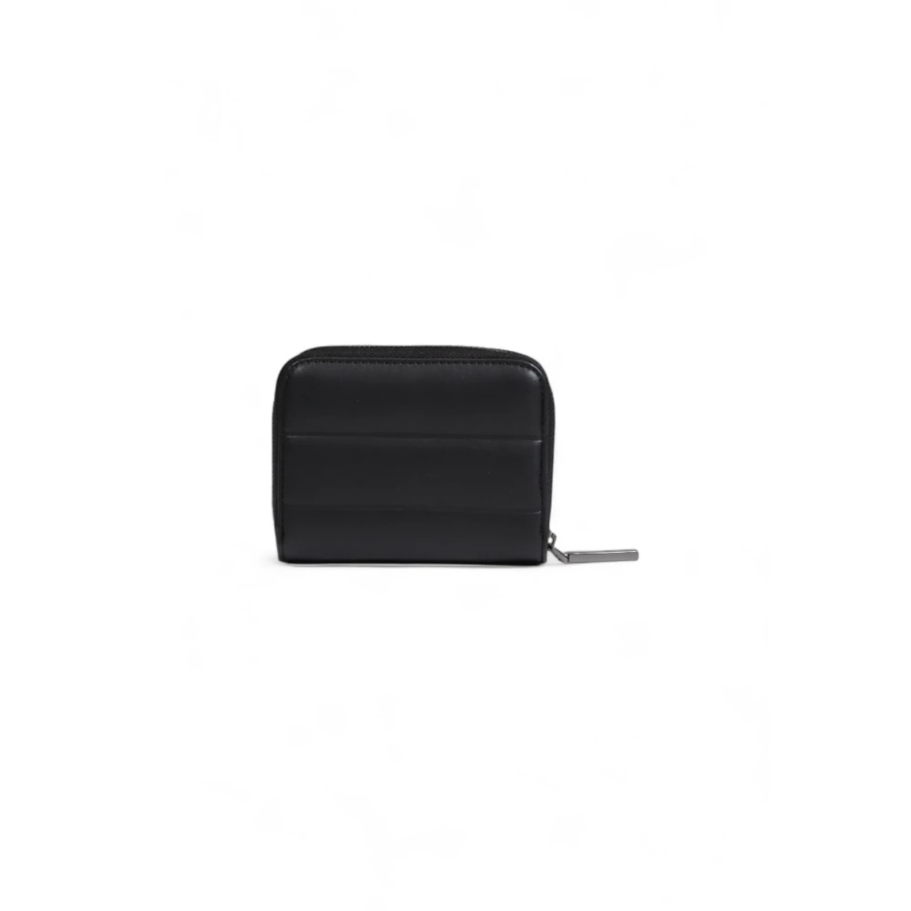 Calvin Klein Zwarte Faux Leren Ritsportemonnee Black Dames