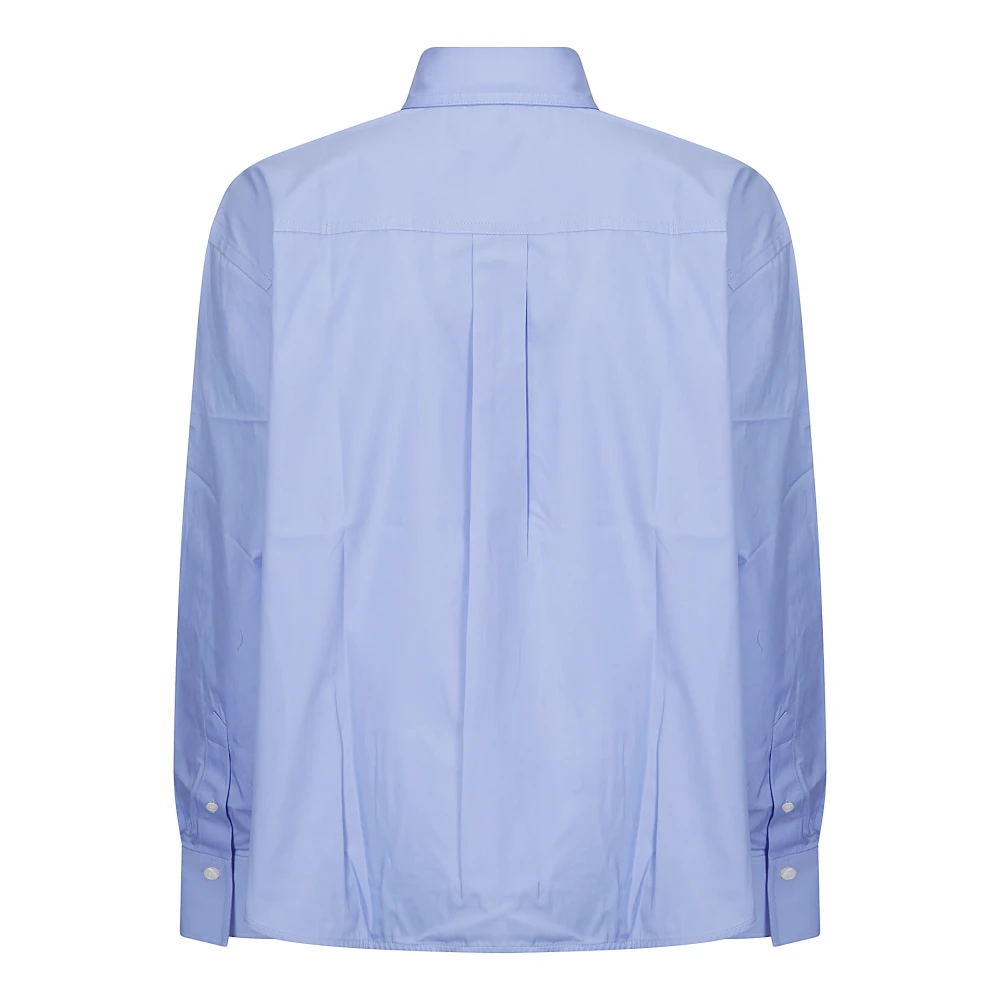 Victoria Beckham Geknipte lange mouw shirt Blue Dames