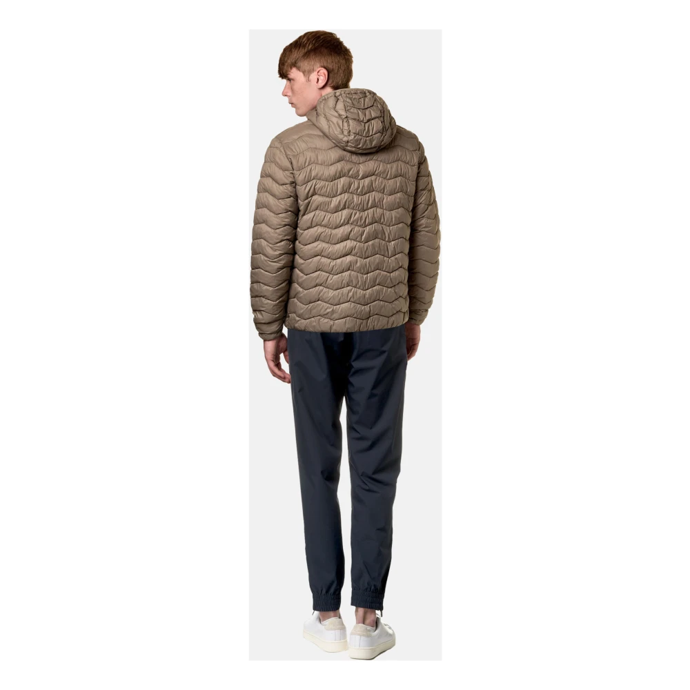 K-way Gewatteerde Warme Jas Beige Heren