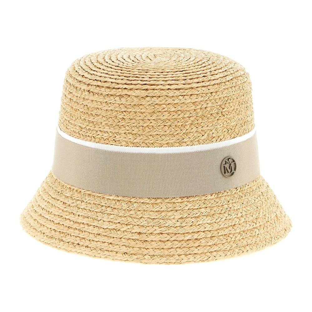 Maison Michel Women's Beige Mini New Kendall Straw Cloche Hat - Accessories - M - Accessories
