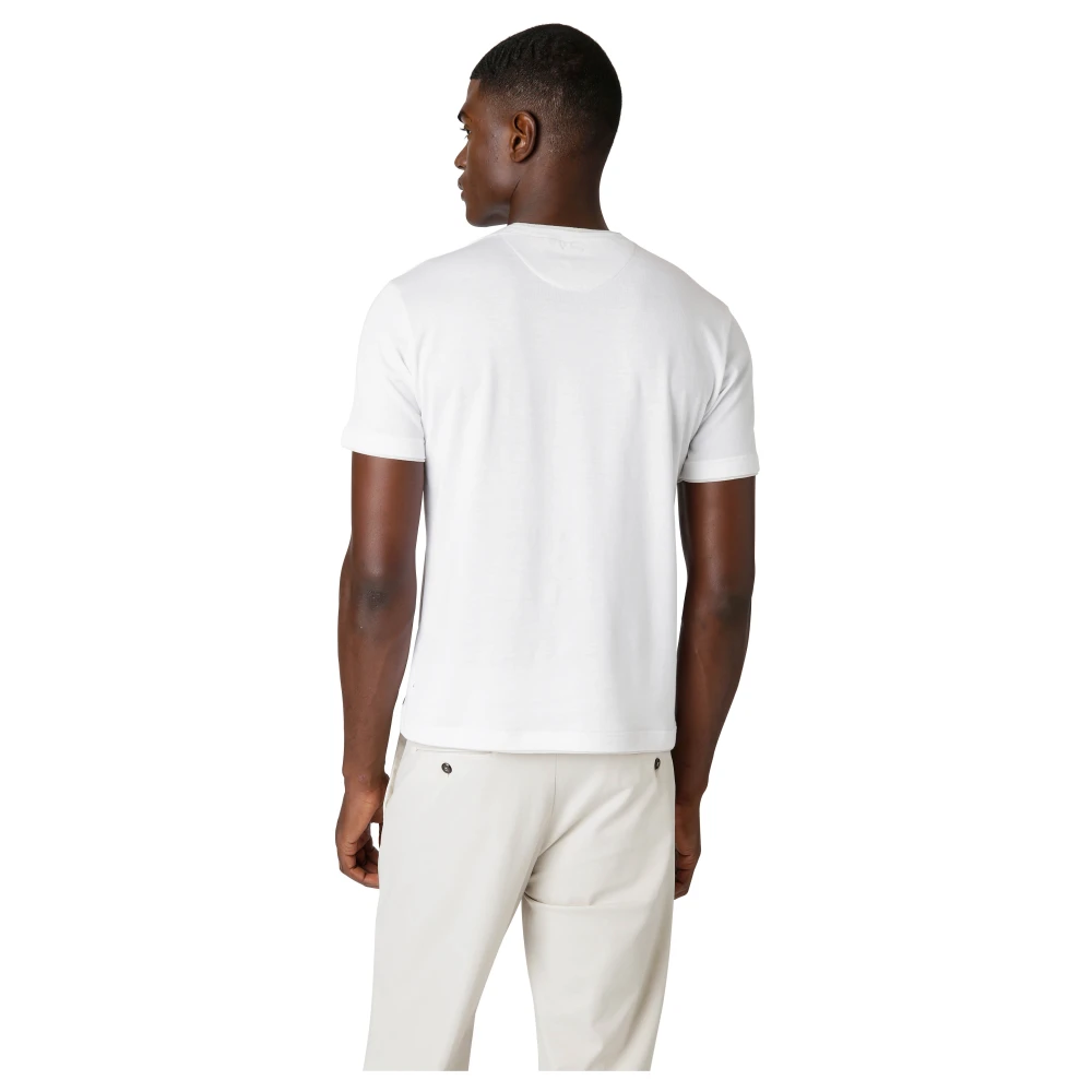 Eleventy Jersey Katoen Ronde Hals T-Shirt White Heren