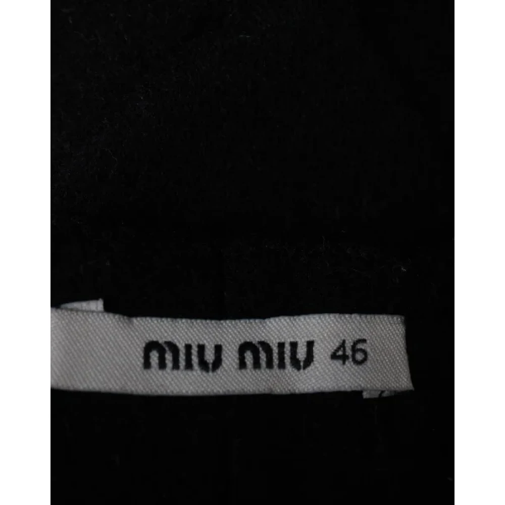 Miu Pre-owned Wool bottoms Black Dames