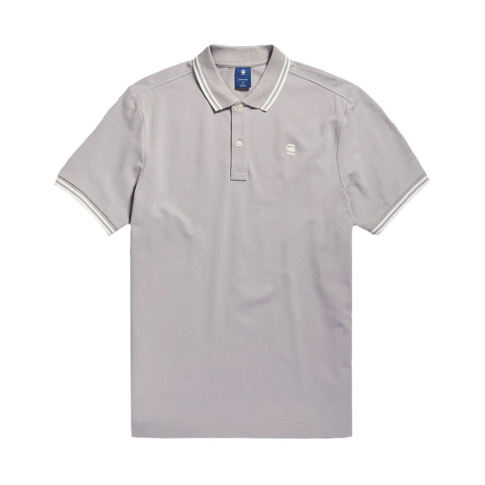 G-STAR RAW Heren Polo's & T-shirts Dunda Slim Stripe Polo S s Lichtgrijs