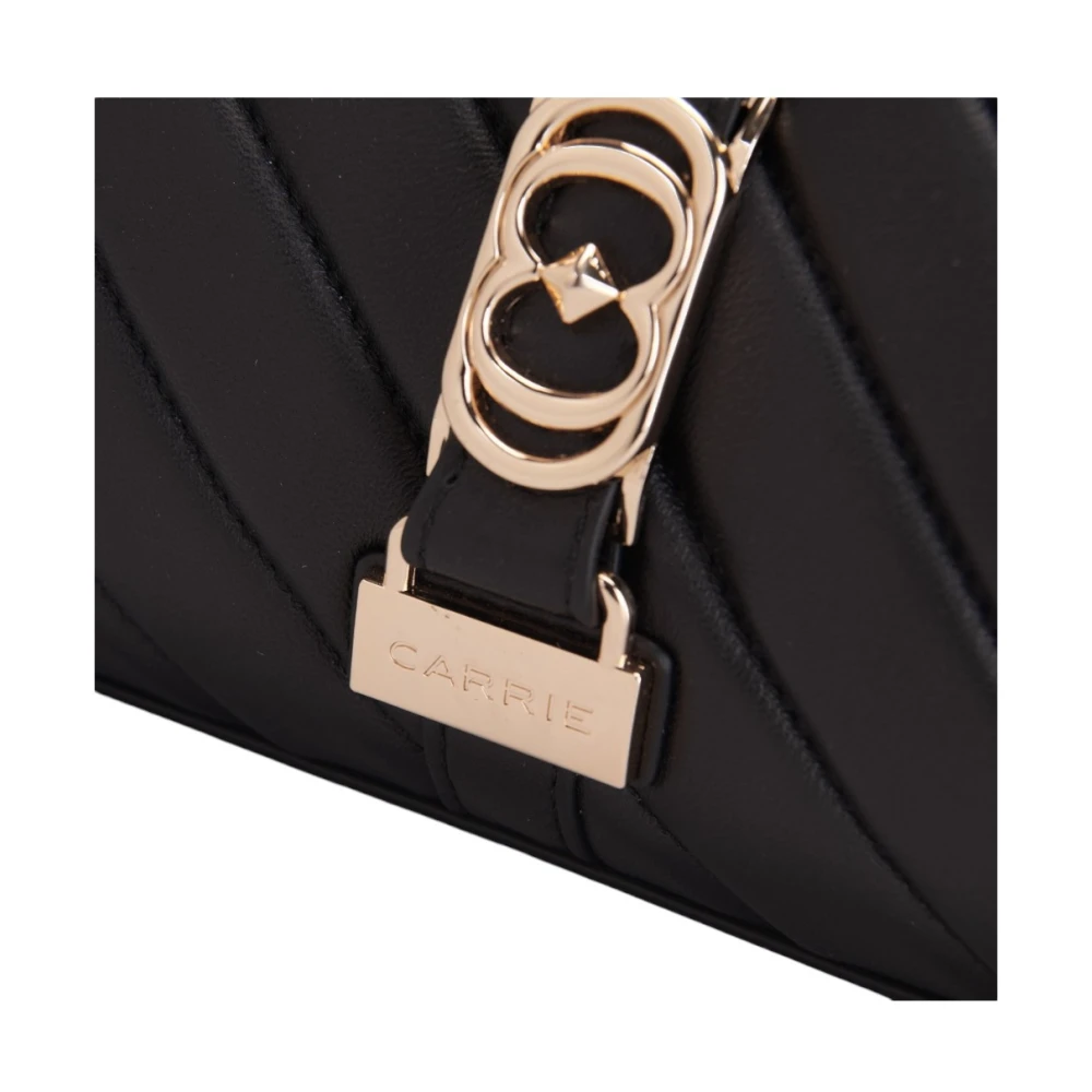 La Carrie Stijlvolle Leren Tas Black Dames