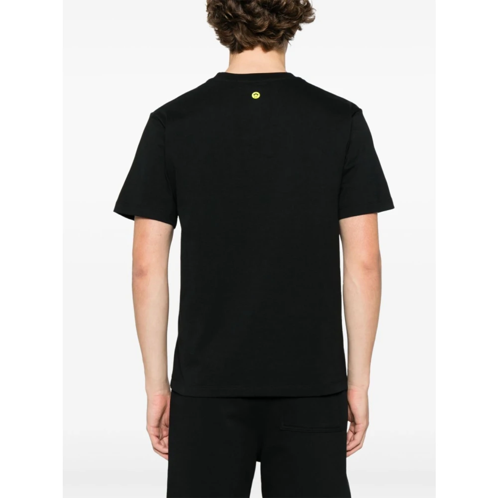 Barrow T-shirt van katoen met logo-print Black Heren