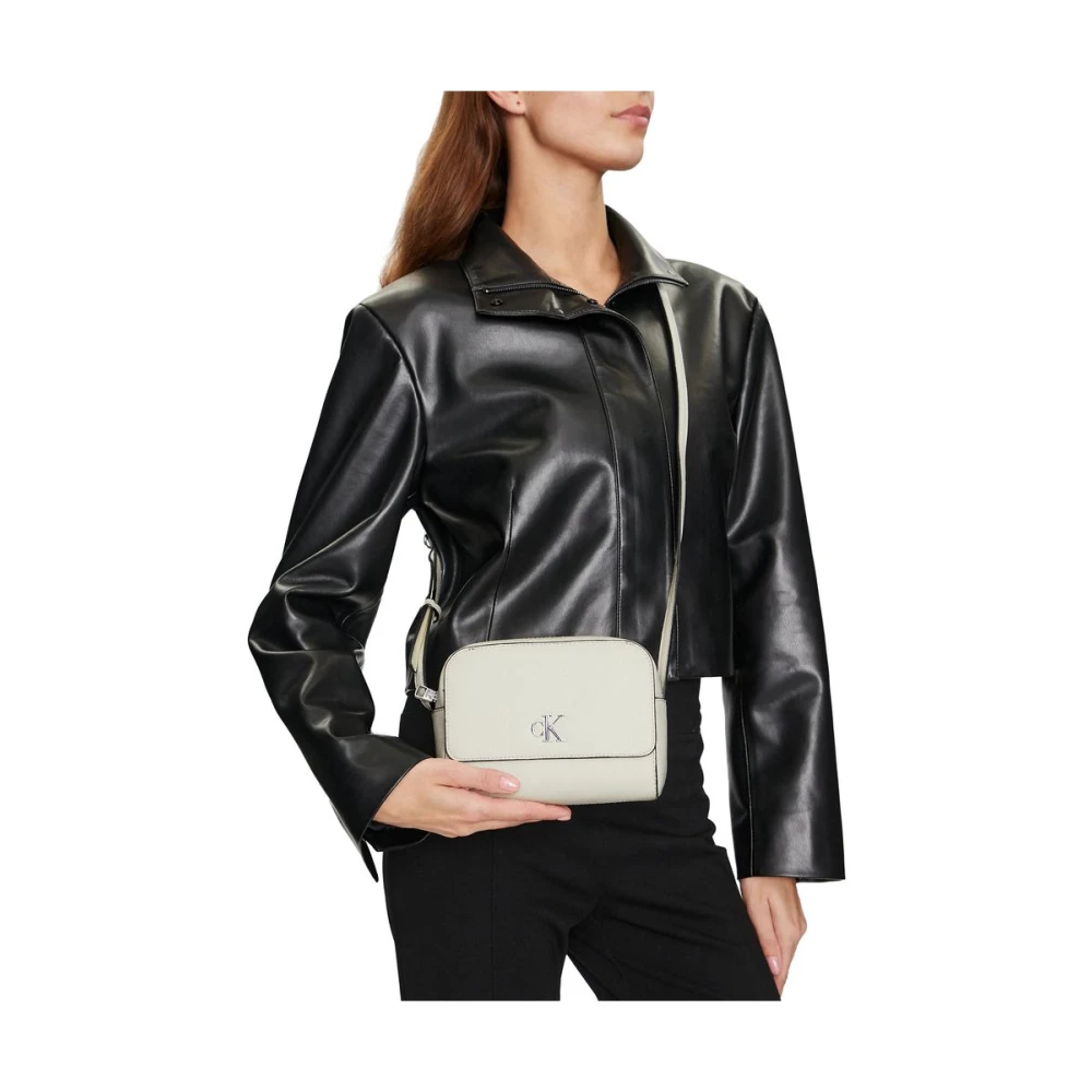 Calvin Klein Jeans Witte Kunstleren Dames Handtas White Dames