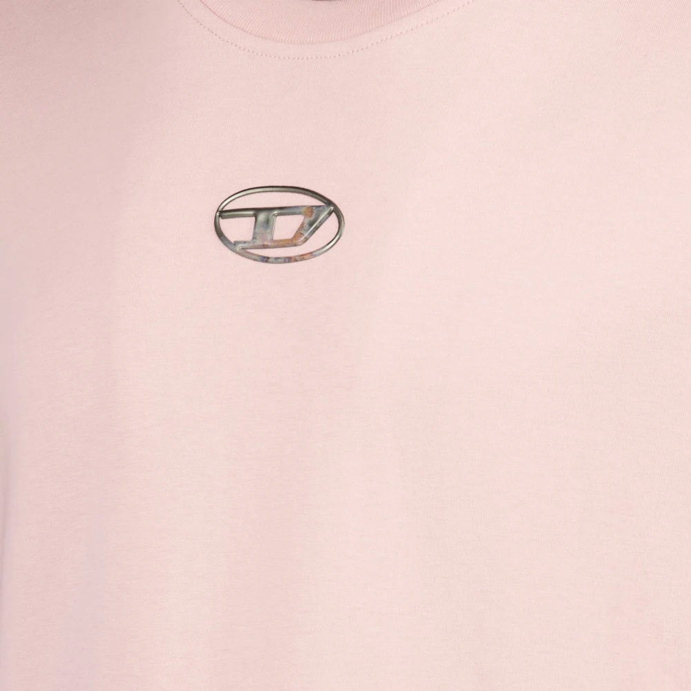 Diesel Heren T-Boxt-S5 T-shirt in Roze Purple Heren