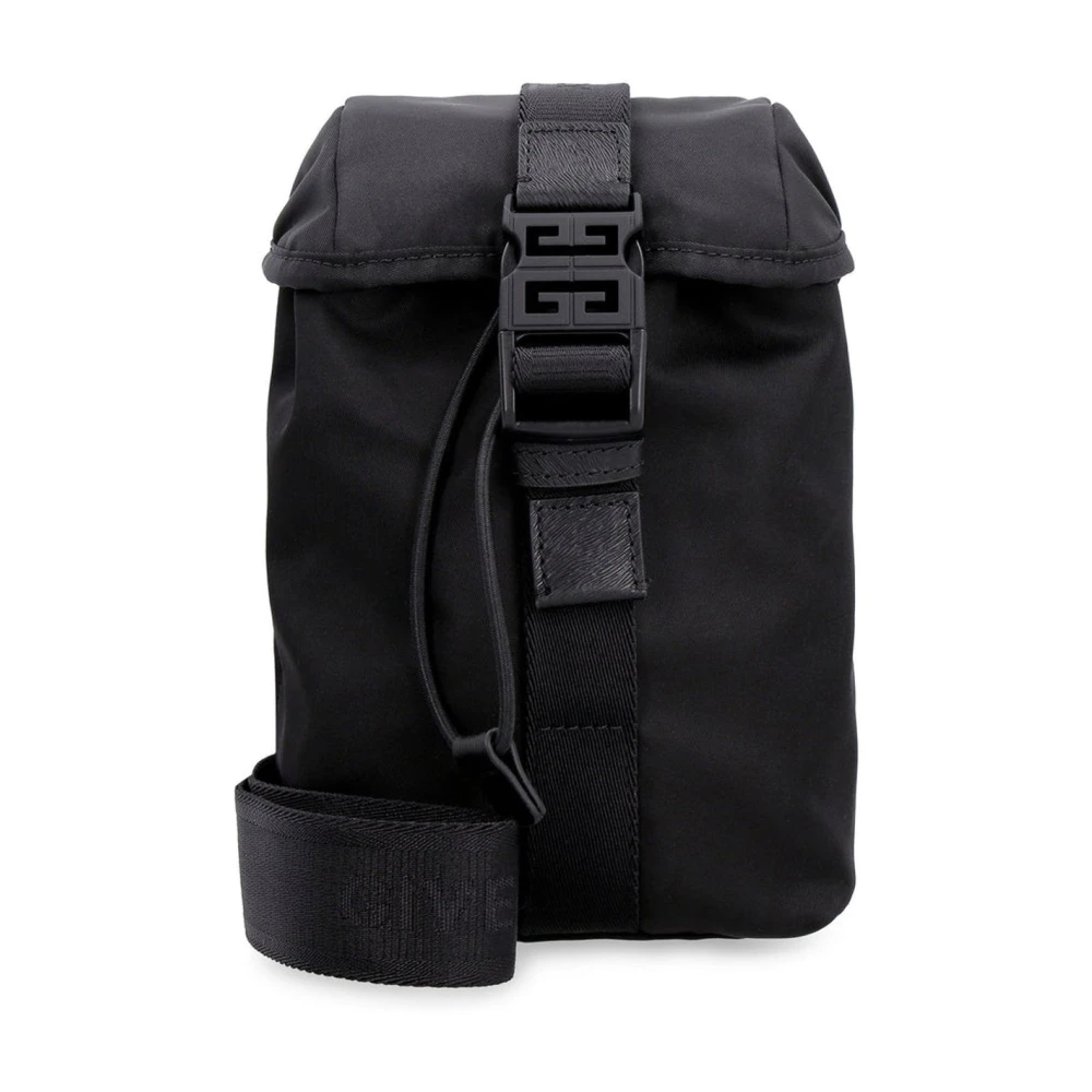 Givenchy Men's Black Logo Mini Backpack With Buckle Closure - Cross Body Bags - One Size - Bags